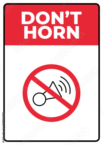 Do not horn sign board printable vector