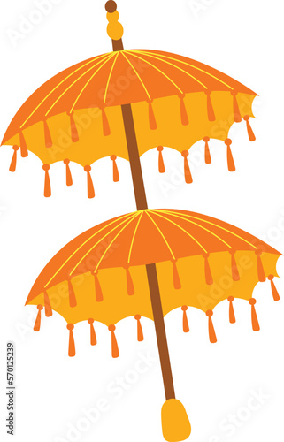 Bali traditional parasol illustration