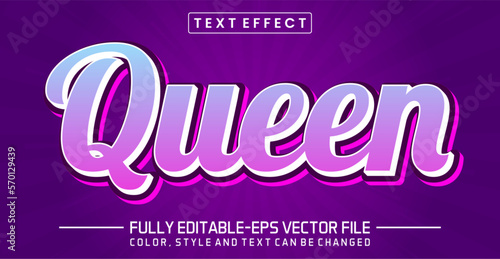Queen text editable style effect
