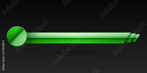 Elegant green lower third gui screen title banner with glossy effect