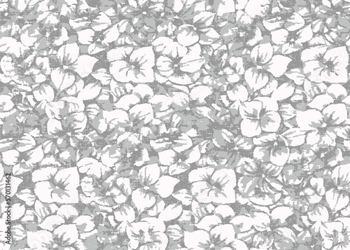 abstract vector grey small blossom small flowers all over textiles design illustration digital image, can be used for gift paper and clothes motif