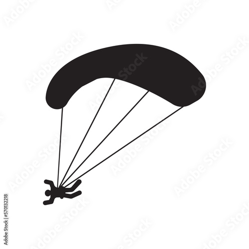 parachuting or paragliding icon, vector illustration symbol design.