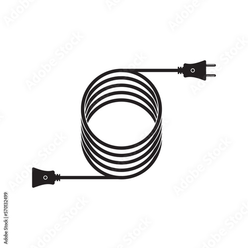 extension cord simple vector icon illustration in flat design