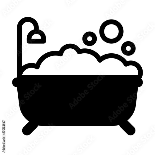bathtub glyph icon