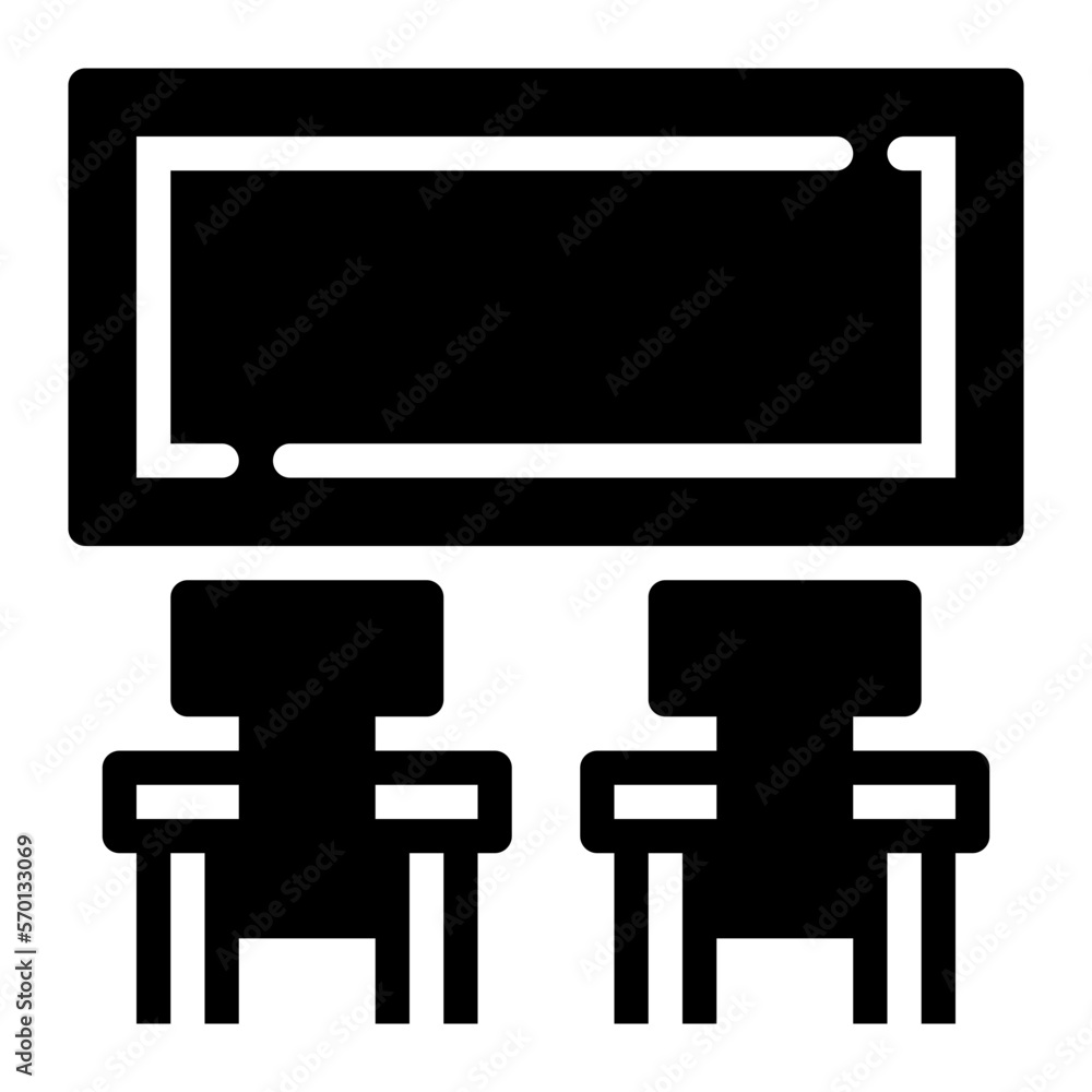 Classroom glyph icon Classroom glyph icon