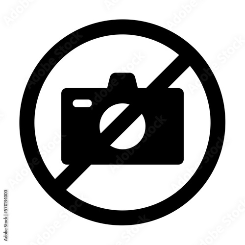 no photography glyph icon