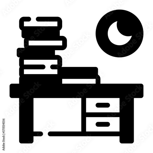 Overtime glyph icon