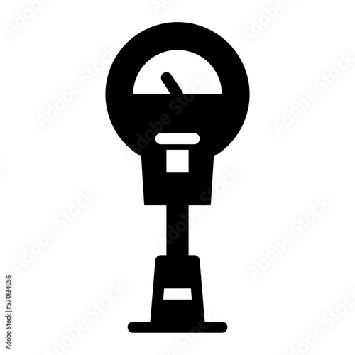 parking meter glyph icon