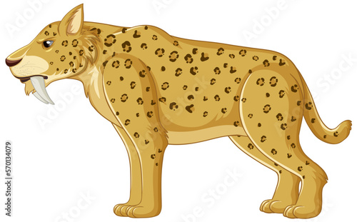 Saber Toothed cat vector