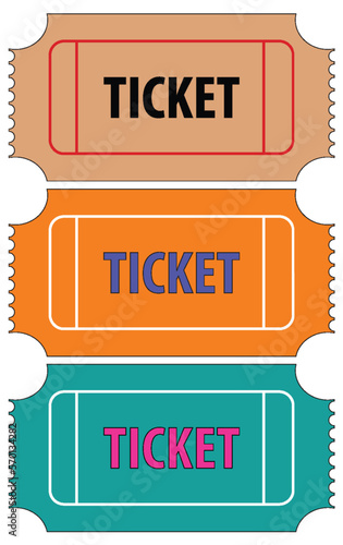 Different of ticket stub set