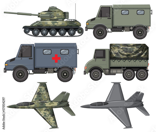 Set of military transportation
