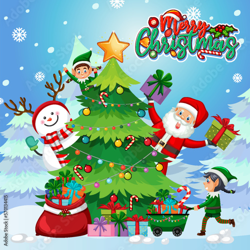 Merry Christmas poster design