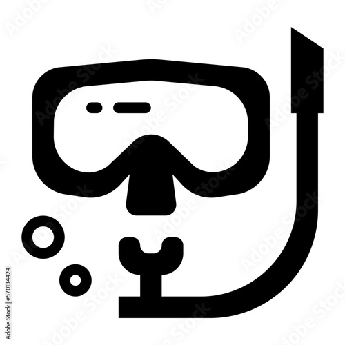 snorkel glyph icon