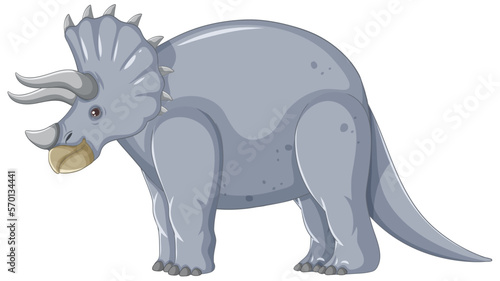 Triceratops isolated on white background