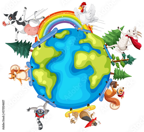 Animals on the planet earth