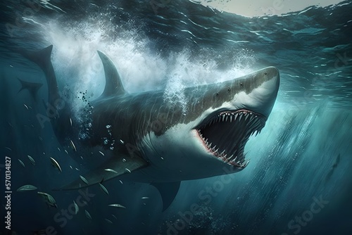 monster shark created using AI Generative Technology