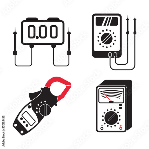 Voltage tester icon, vector illustration design template