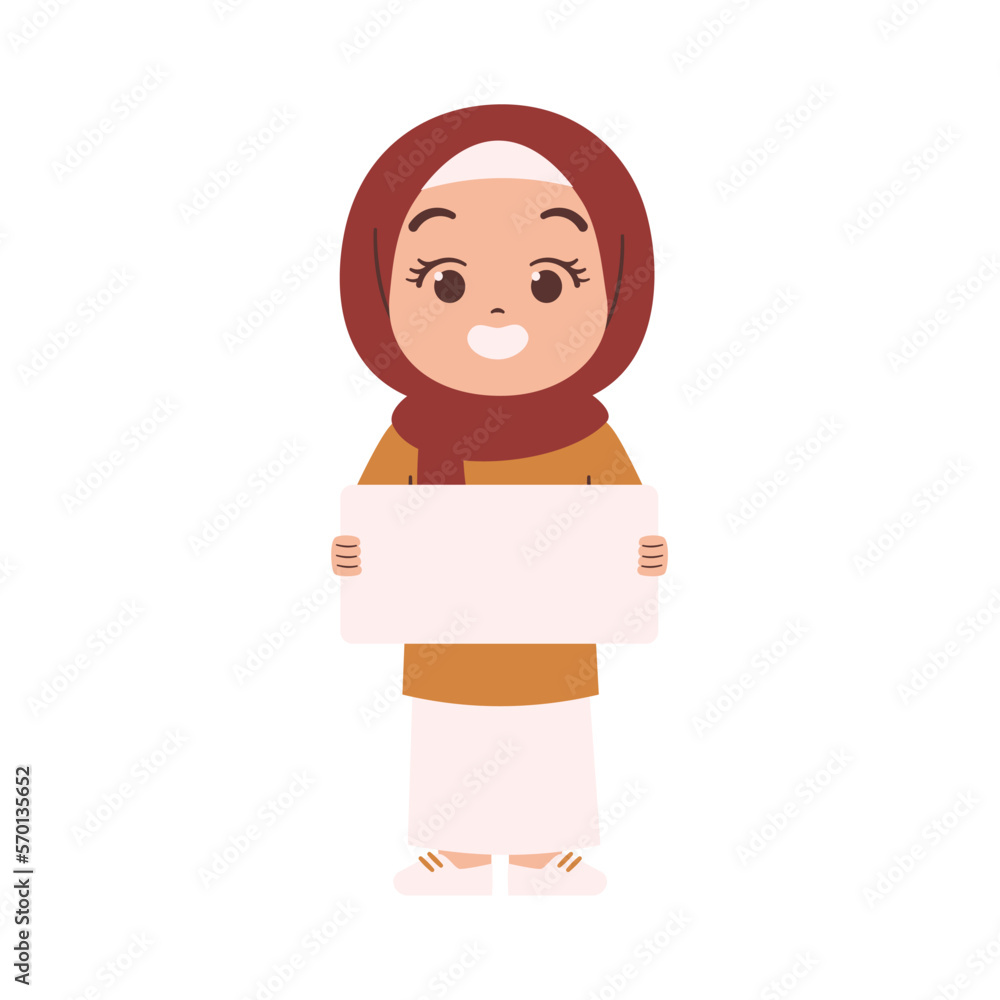 Muslim Woman illustration. Arabian Woman Wear hijab