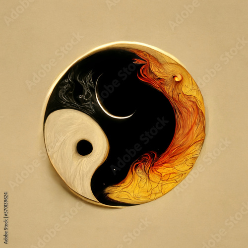 yin yang symbol orange spirit