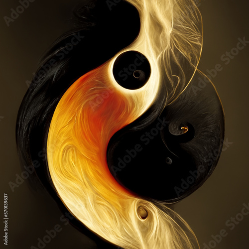 yin yang symbol with background