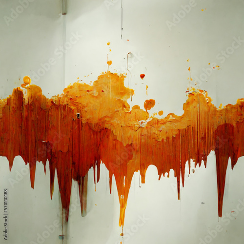 Paint dripping on the wall  - Generative Ai 