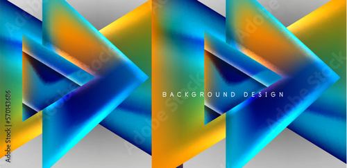 Abstract bakground with overlapping triangles and fluid gradients for covers  templates  flyers  placards  brochures  banners