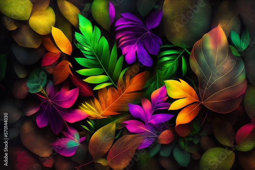 colorful flower background,Generative IA 