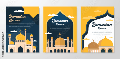 ramadan kareem islamic poster design with arabic style and arabian pattern background, eid mubarak, hari raya, eid fitr, eid adha, hajj, umrah