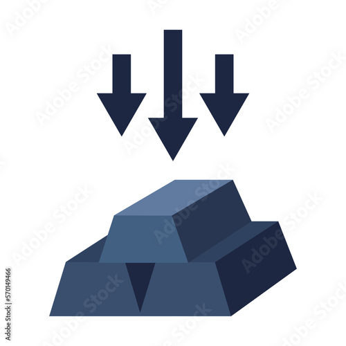 blue and white isolate gold business financail flat icon elements vector