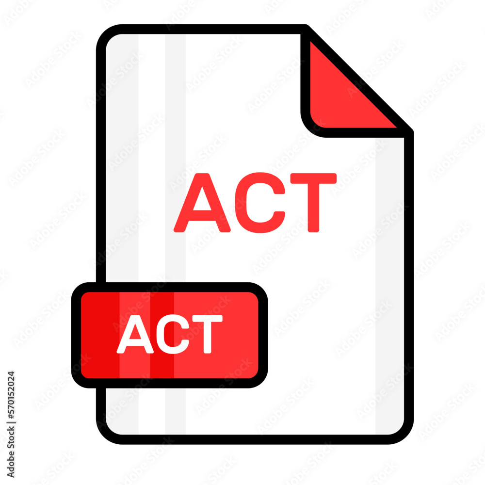 An amazing vector icon of ACT file, editable design An amazing vector icon of ACT file, editable design