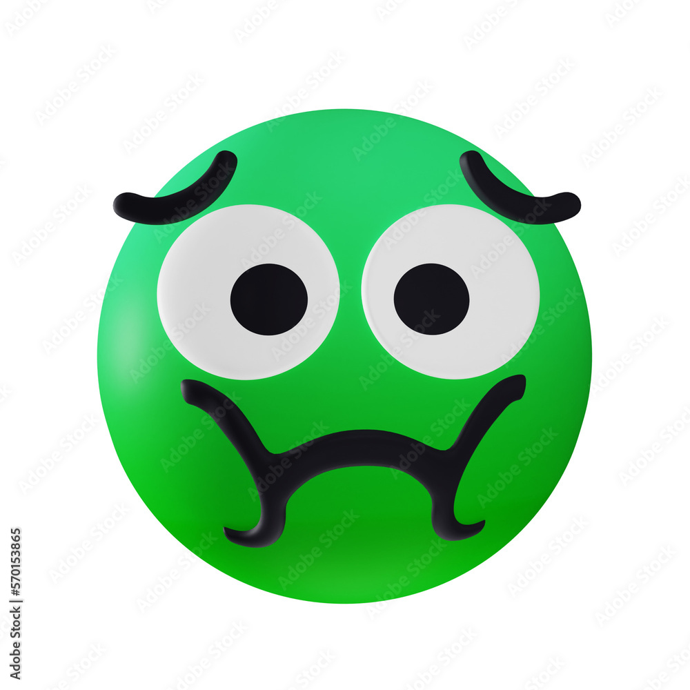 Nauseous Emoticon 3D Icon Nauseous Emoticon 3D Icon