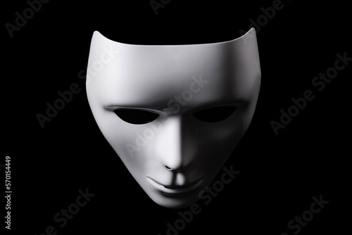 白い仮面。 犯罪者、悪人のイメージ
