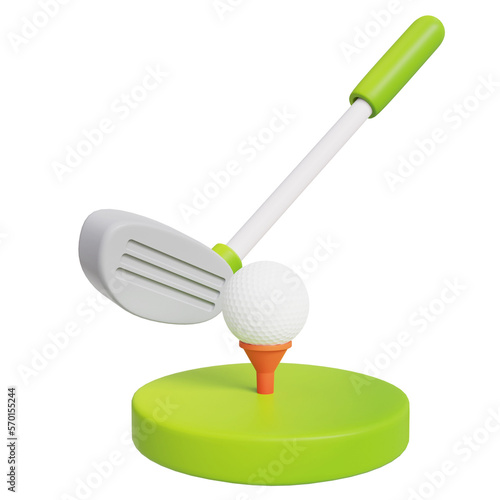 Obraz na płótnie Golf birdie 3D Icon