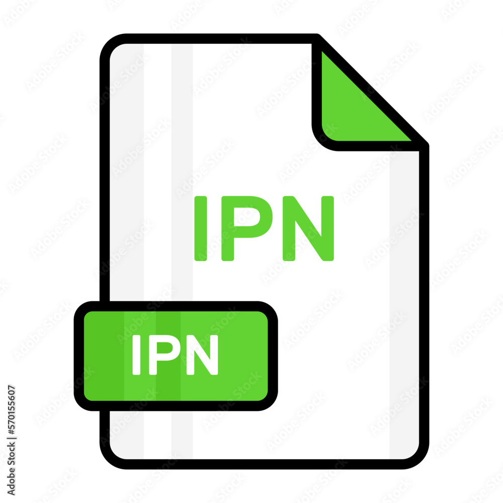 An amazing vector icon of IPN file, editable design An amazing vector icon of IPN file, editable design
