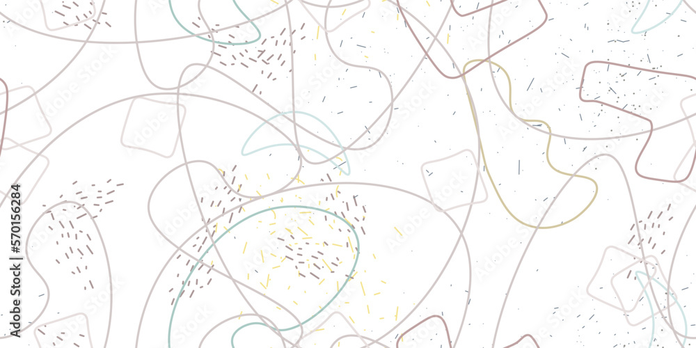 Obraz premium Chaotic Simple Seamless Pattern Textile One Line