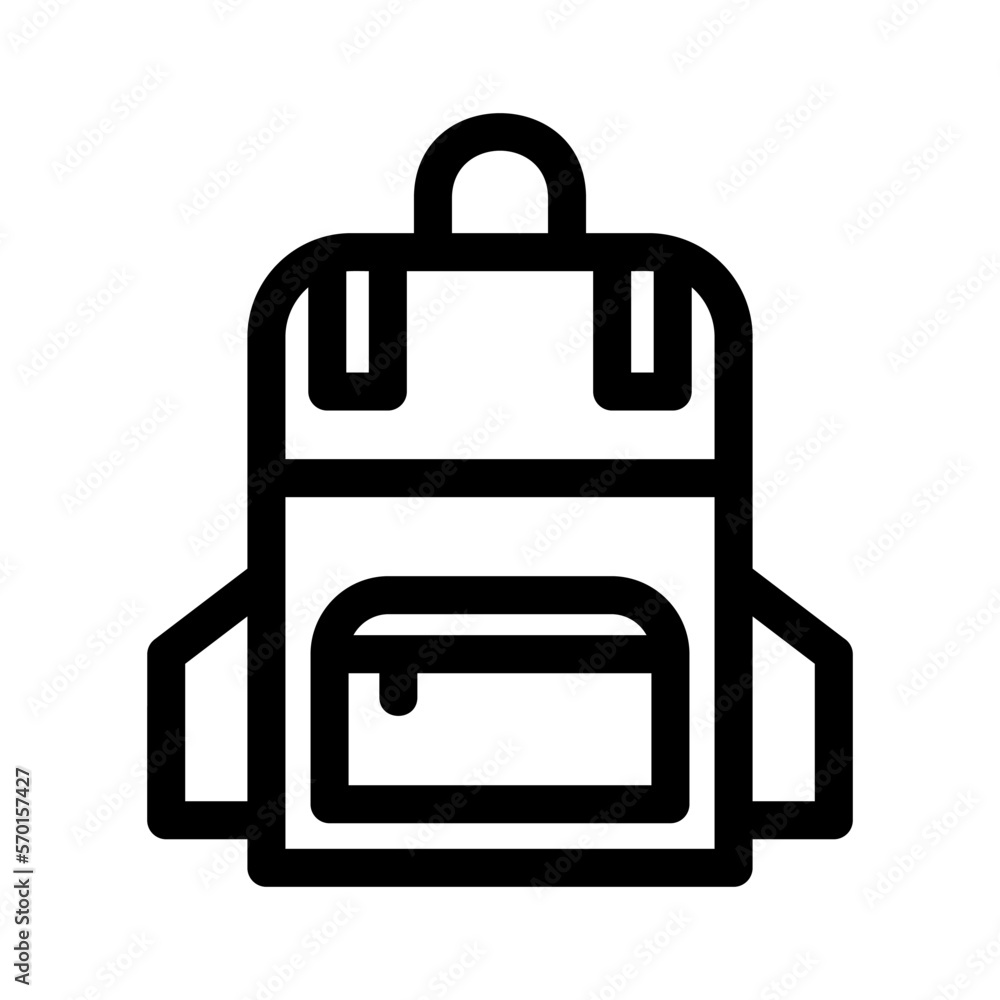 backpack icon or logo isolated sign symbol vector illustration - high quality black style vector icons backpack icon or logo isolated sign symbol vector illustration - high quality black style vector icons