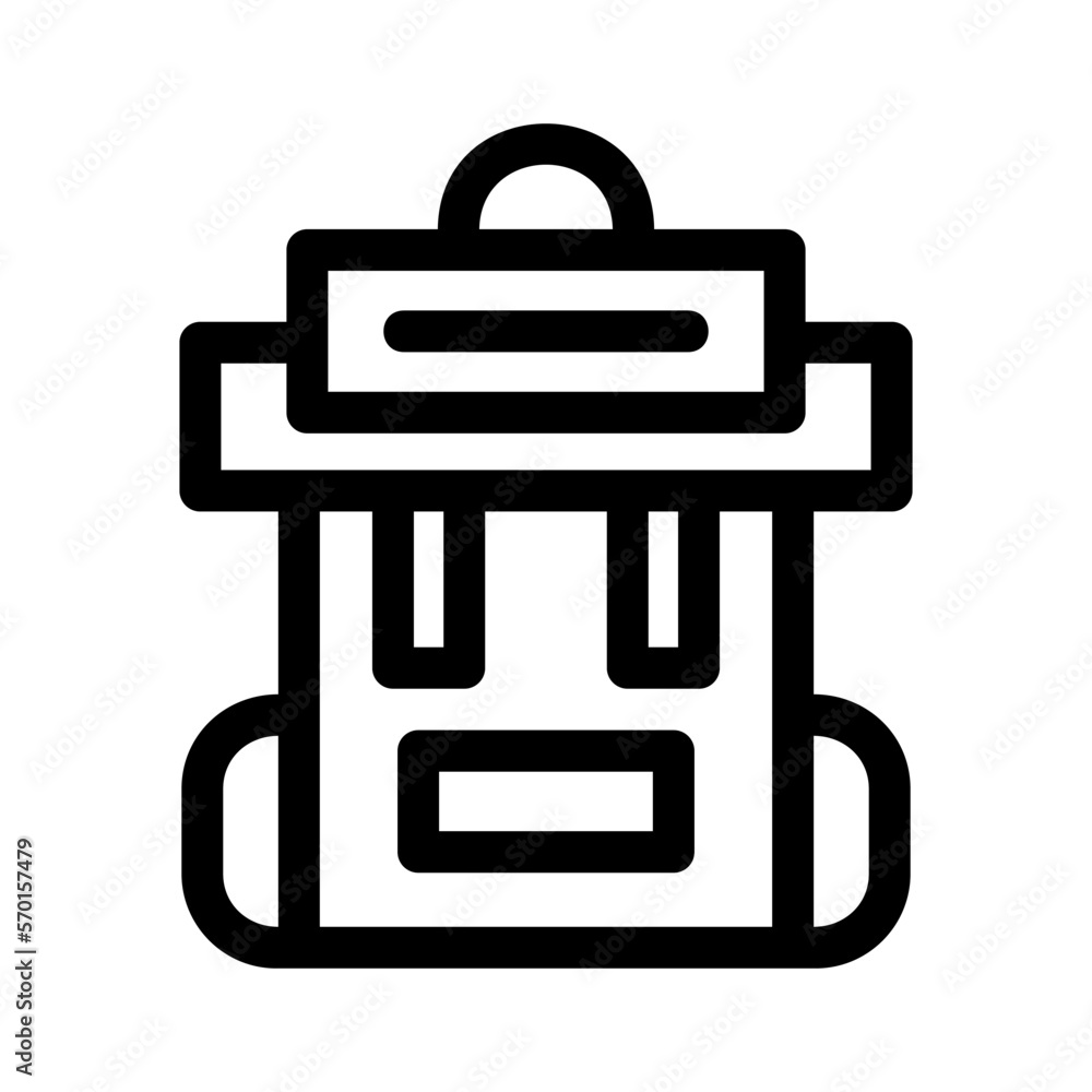 backpack icon or logo isolated sign symbol vector illustration - high quality black style vector icons backpack icon or logo isolated sign symbol vector illustration - high quality black style vector icons