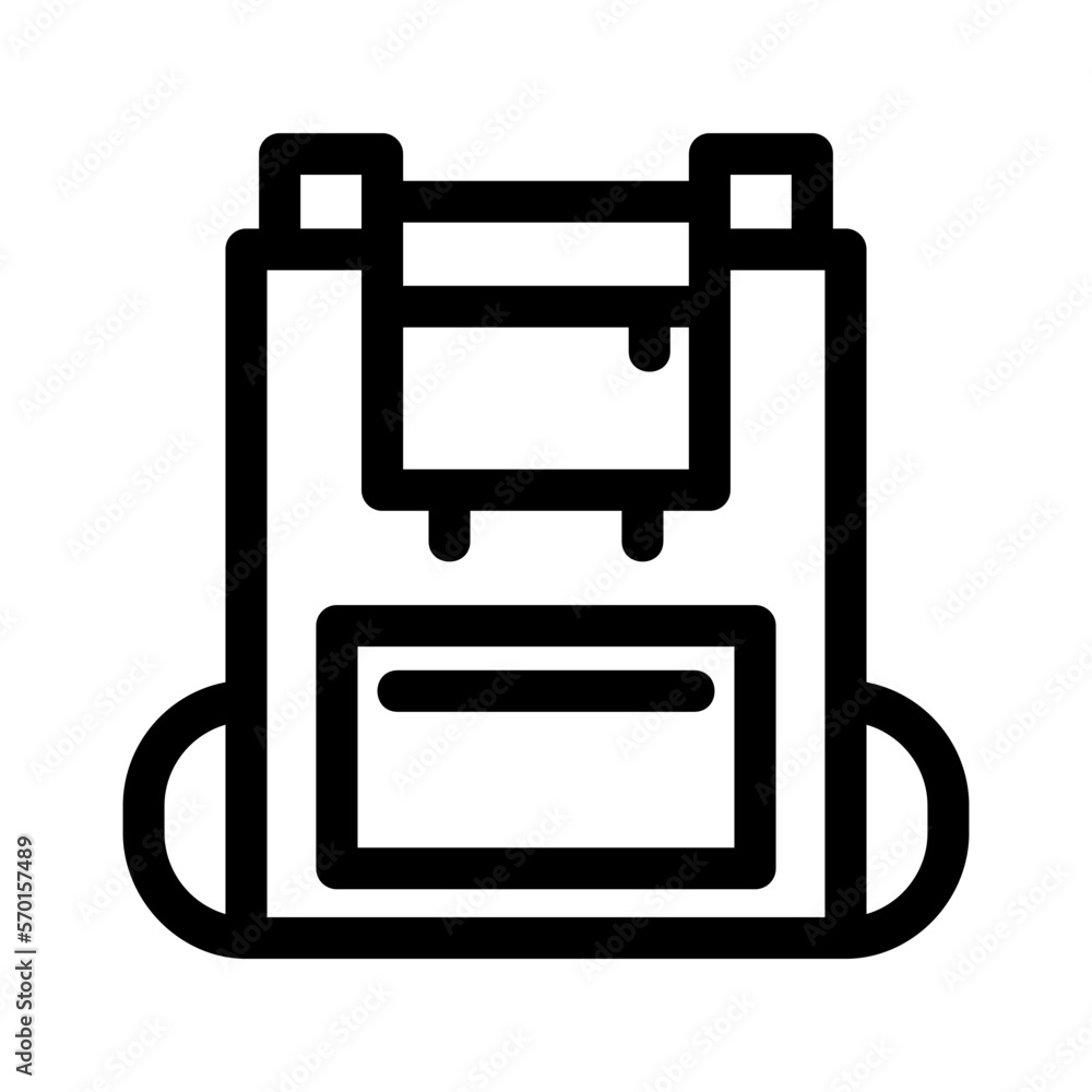 backpack icon or logo isolated sign symbol vector illustration - high quality black style vector icons backpack icon or logo isolated sign symbol vector illustration - high quality black style vector icons