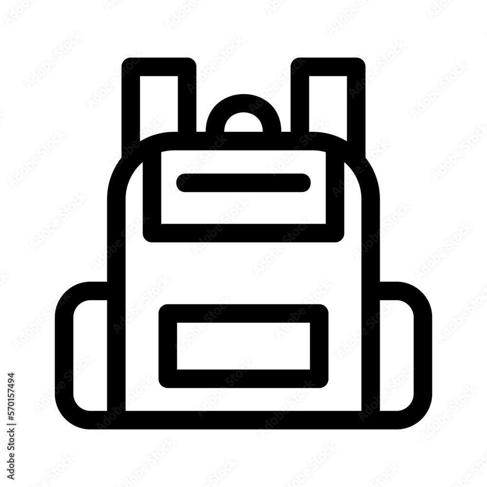 backpack icon or logo isolated sign symbol vector illustration - high quality black style vector icons backpack icon or logo isolated sign symbol vector illustration - high quality black style vector icons