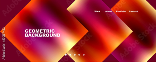 Minimalist geometric abstract background with fluid gradients. Vector Illustration For Wallpaper, Banner, Background, Card, Book Illustration, landing page