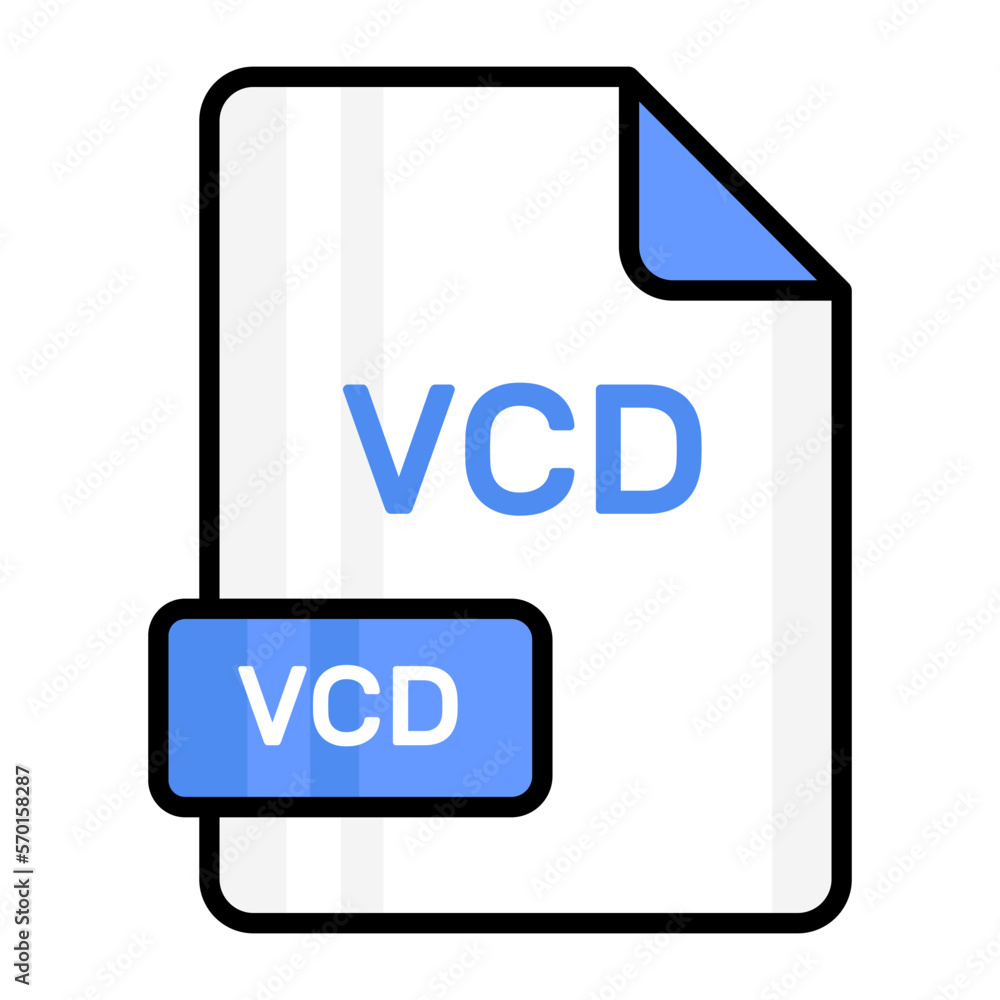 An amazing vector icon of VCD file, editable design An amazing vector icon of VCD file, editable design