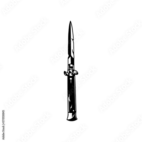 vector illustration of knife tattoo concept