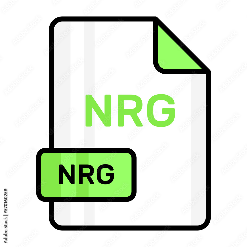 An amazing vector icon of NRG file, editable design An amazing vector icon of NRG file, editable design