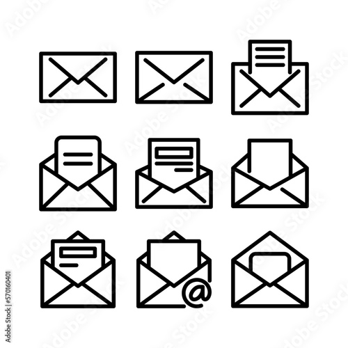 email icon or logo isolated sign symbol vector illustration - high quality black style vector icons