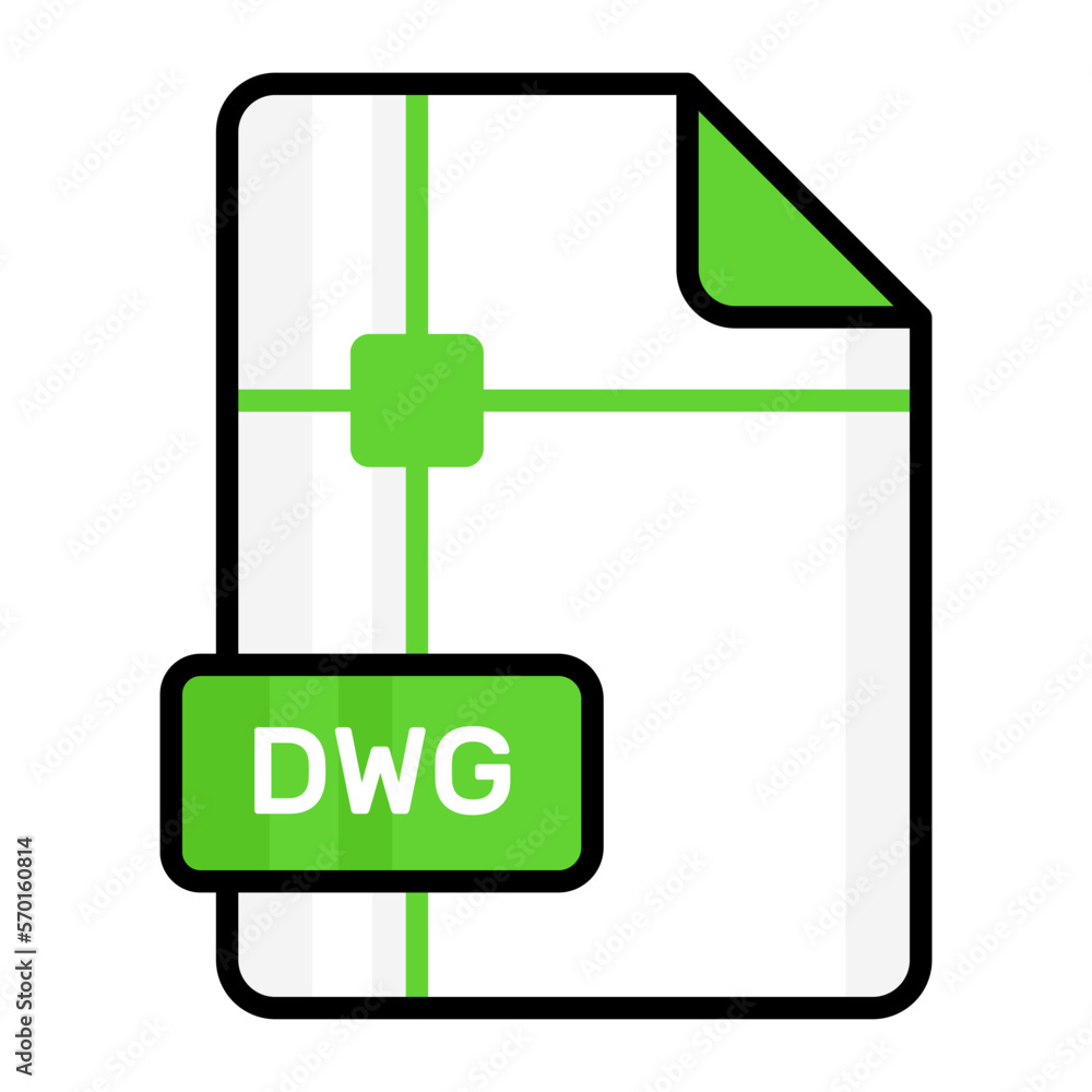 An amazing vector icon of DWG file, editable design An amazing vector icon of DWG file, editable design