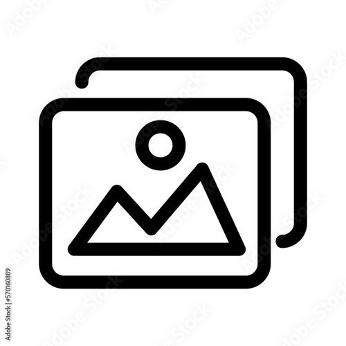 gallery icon or logo isolated sign symbol vector illustration - high quality black style vector icons