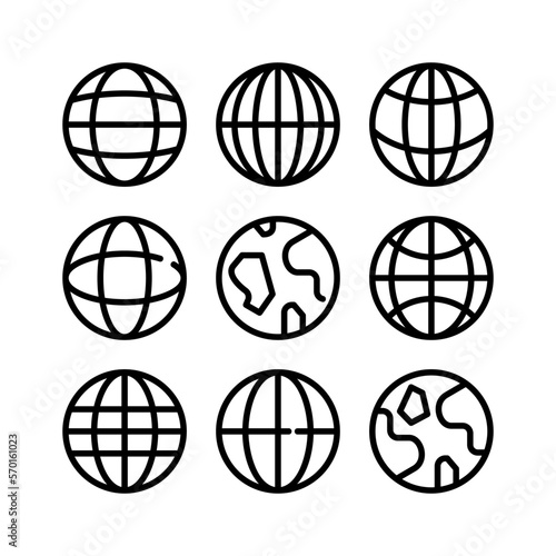 globe icon or logo isolated sign symbol vector illustration - high quality black style vector icons © Wardella Pillay