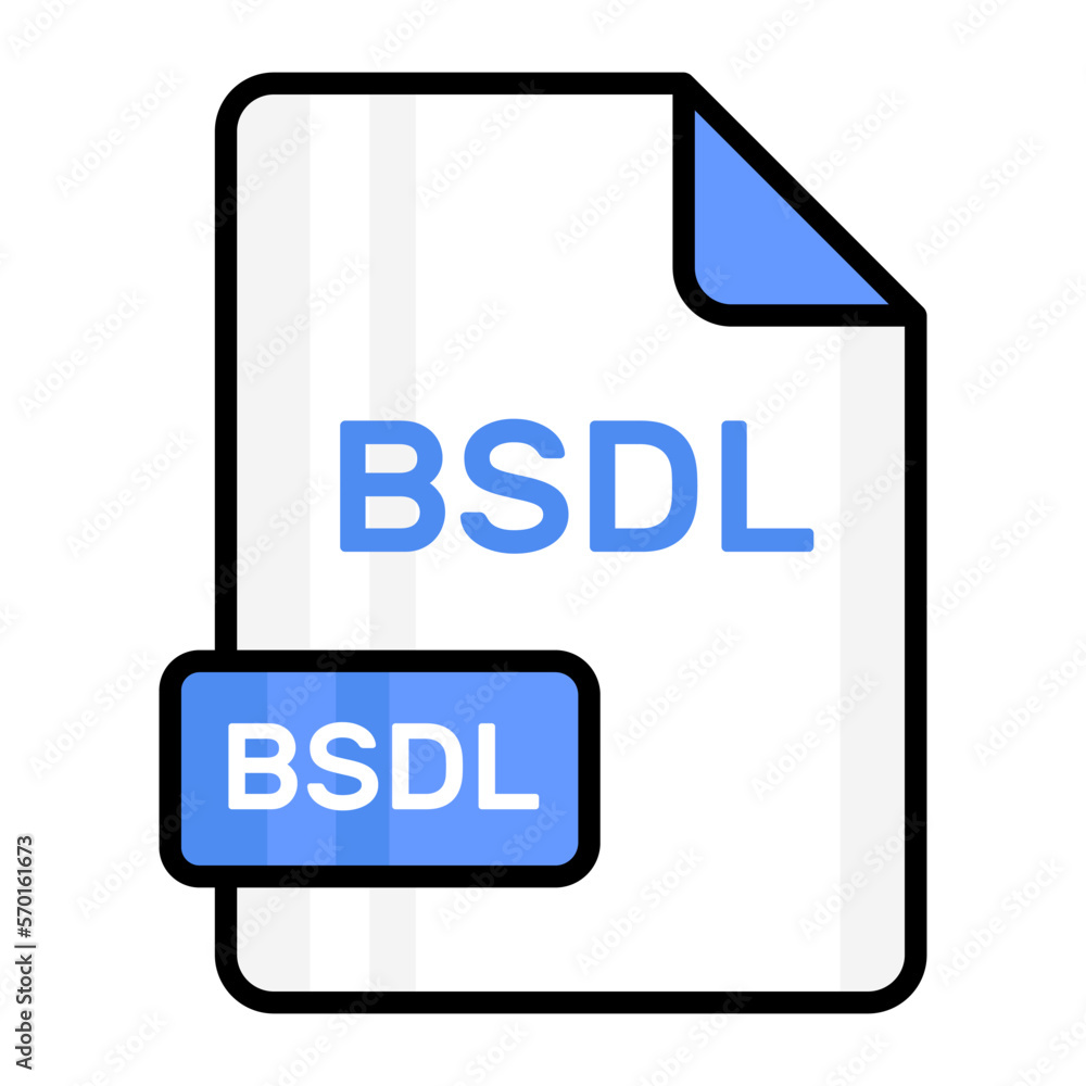 An amazing vector icon of BSDL file, editable design An amazing vector icon of BSDL file, editable design