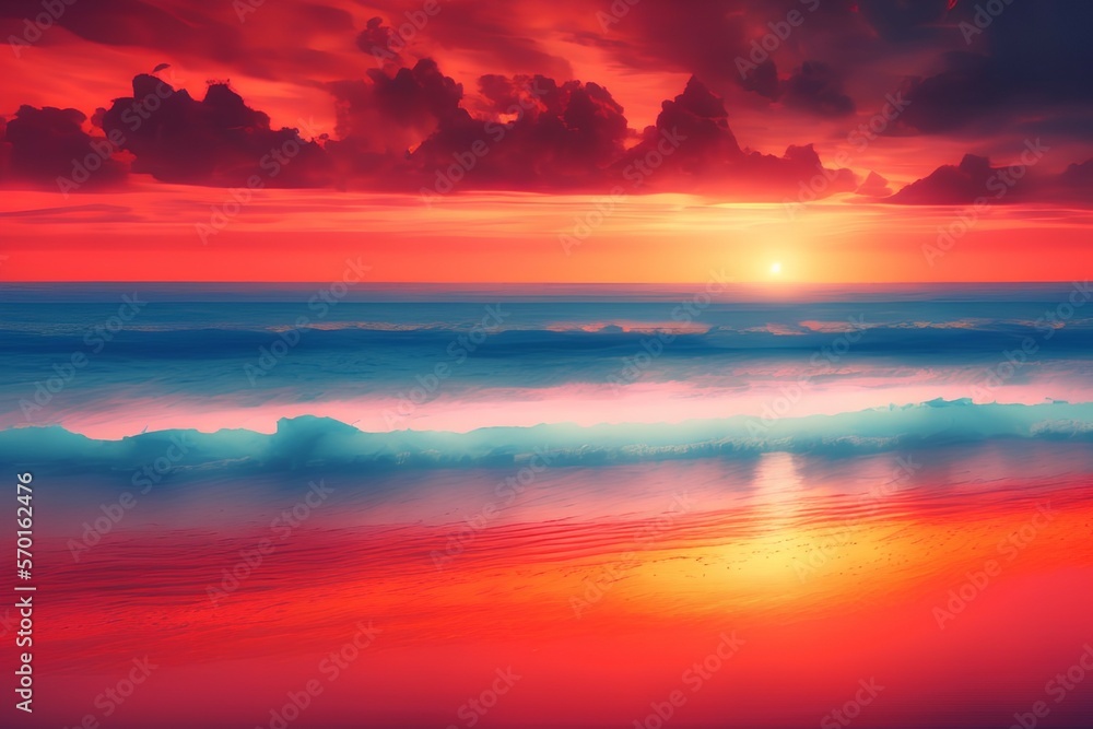 sunset over the sea - Generate AI sunset over the sea - Generate AI