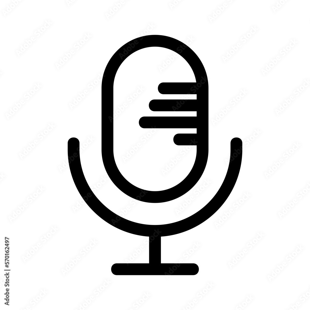 microphone icon or logo isolated sign symbol vector illustration - high quality black style vector icons microphone icon or logo isolated sign symbol vector illustration - high quality black style vector icons